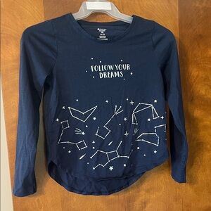 Members Mark Follow Your Dreams Girls Navy Blue Shirt Size 14-16